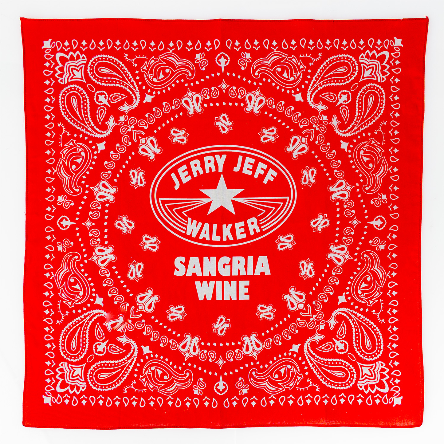 Jerry Jeff Walker Sangria Wine printed bandana