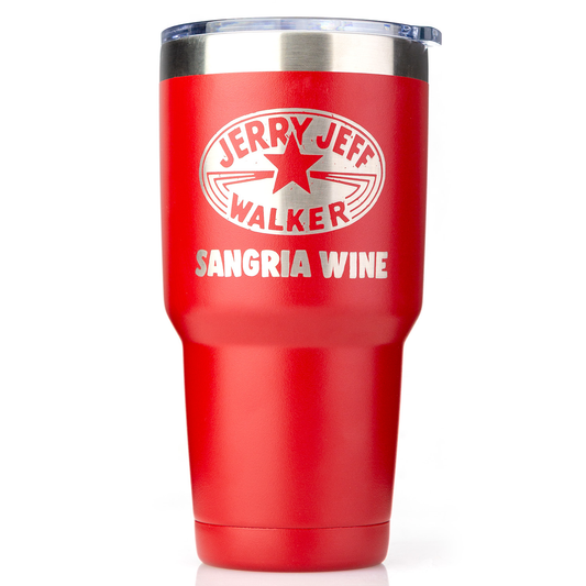 30 oz Jerry Jeff Walker Sangria Wine tumbler